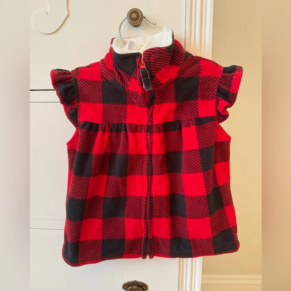 Carters Buffalo Check Sherpa Vest